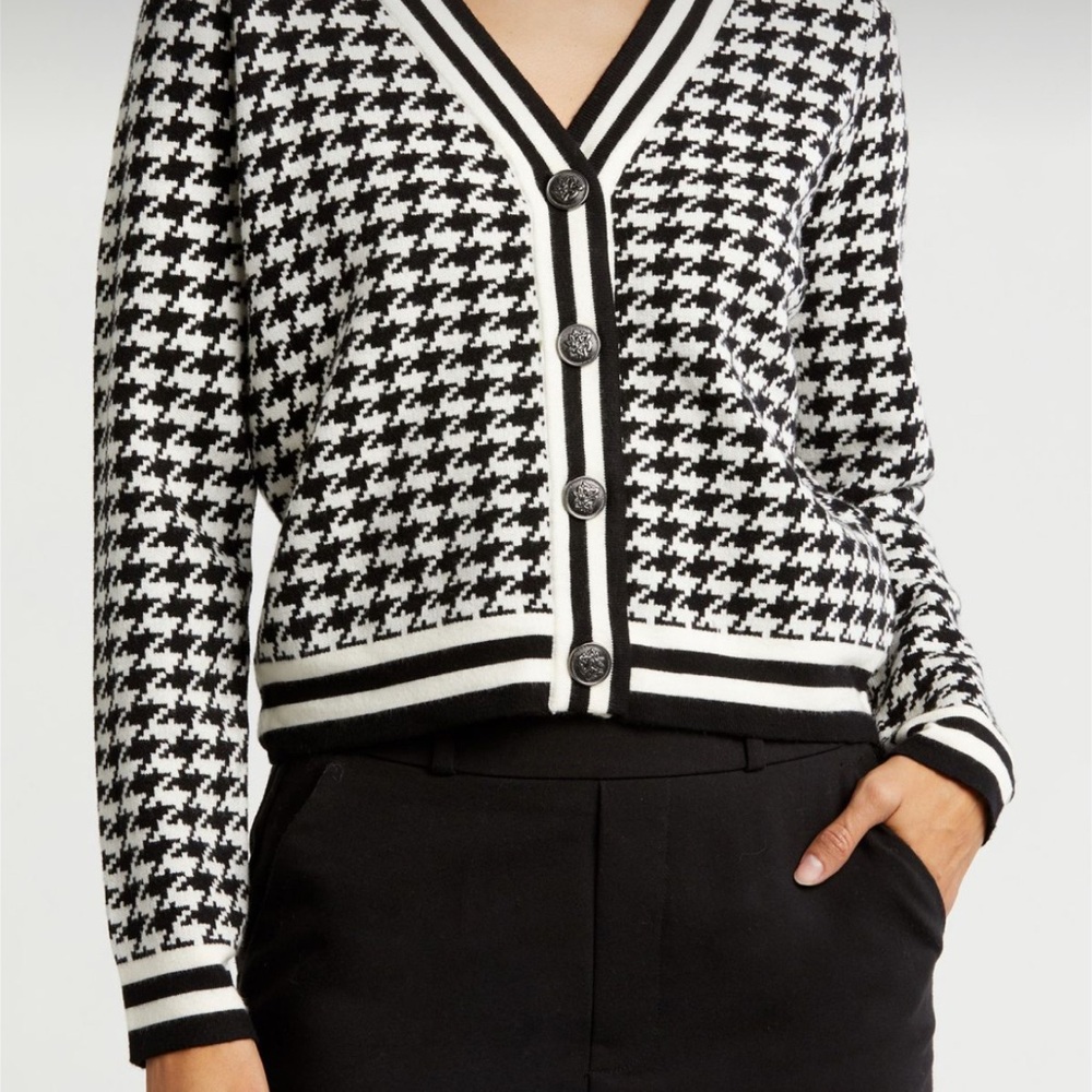 Cyrus Houndstooth Cardigan